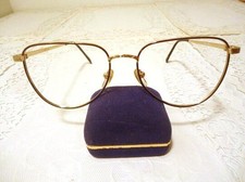 Vintage Large Eyeglass Frames Baron A6028 Gold Black Retro 52 18 145 Lot 465