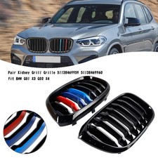 Pair M-Color Kidney Grill Grille 51138469959 F�r BMW G01 X3 G02 X4 Gloss Black