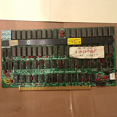 Vintage Processor Technology 16KRA 16K RAM Memory Board PC203001 FN 1977 S-100