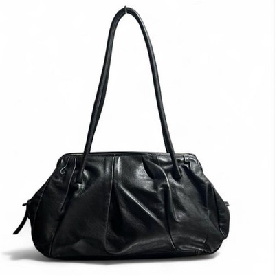 Miu Miu Mini Boston Leather Bag Black Rare Handbag Archive Classic