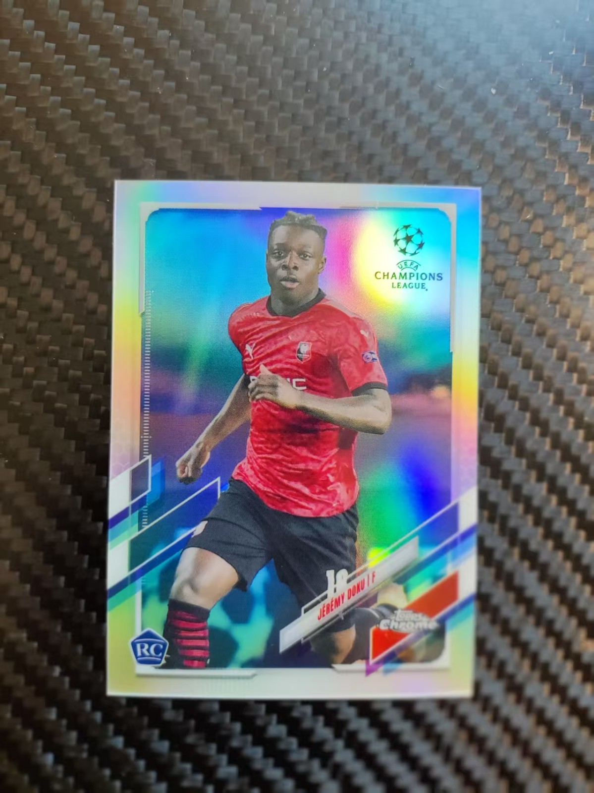Jeremy Doku 2020-21 Topps Chrome UCL Refractor RC #2 Stade Rennais