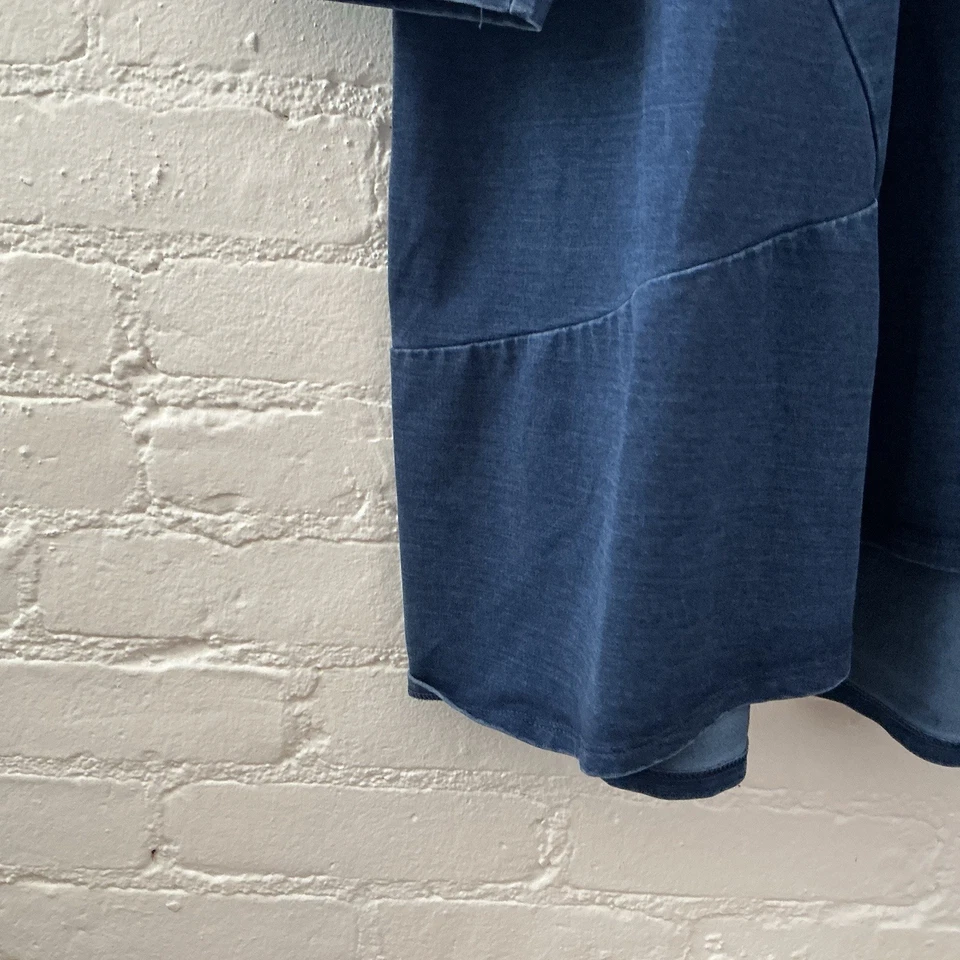 Vestido Pure Jill Indigo Para Mujer 4X Denim Azul Pullover Lagenlook Informal Cómodo Foto 4 de 4