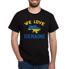 CafePress We Love Ukraine T Shirt 100 Cotton T-Shirt 906072201