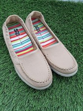 SAS Sunny Slip -On Beige Leather Loafers Women's Size 6 Comfort Shoes