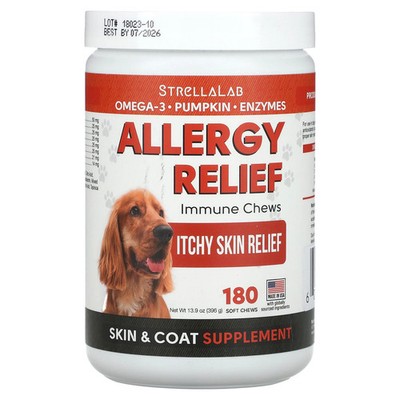 Allergy Relief, Immune Chews, For Dogs, 180 Soft Chews, 13.9 oz (396 g)