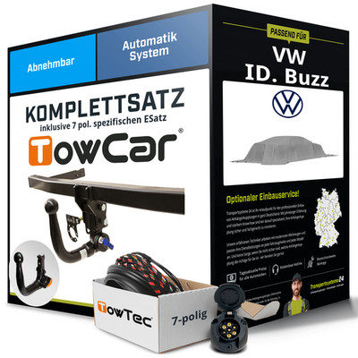 Für VW ID. Buzz Typ EBB , EBJ Anhängerkupplung abnehmbar +eSatz 7pol 22- NEU