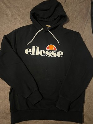 Ellesse men's sweatshirt black large logo, size XL