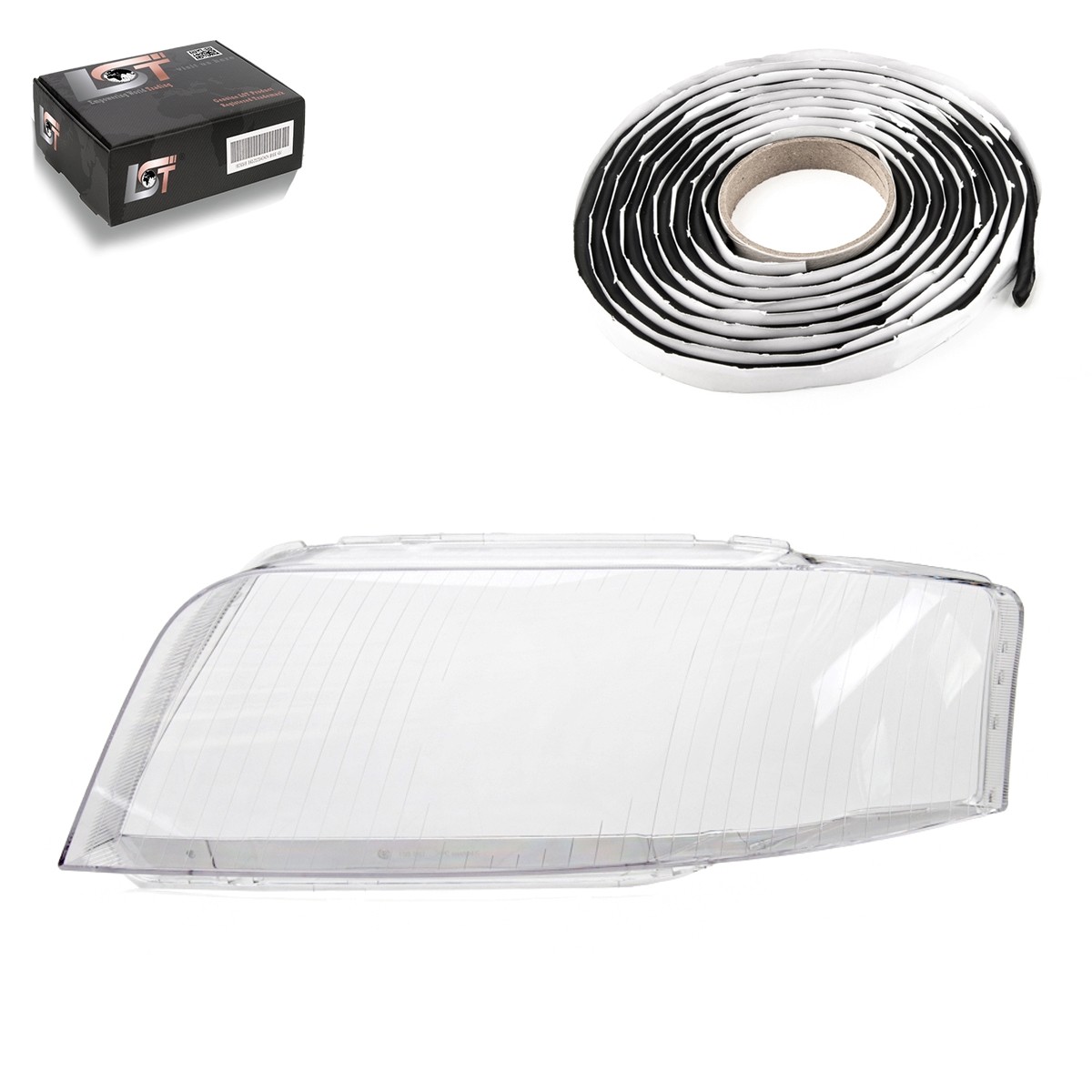 Headlight Glass Diffuser Protection Glass Left For Audi A6 4B C5 2001-2005