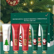 1 Set 5PCS Hand Cream Smooth Moisturizing Skin Christmas-themed Hand Lotion