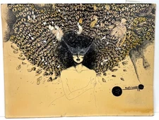  RENE PORTOCARRERO Original Mixed Media on Illustration Board 1977