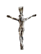 CRUZ JESÚS CRUCIFIJO JOYERÍA VINTAGE FIGURA ARTE RELIGIOSO COLGANTE ROBLE neocurio