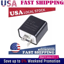 2Pin Adjustable LED Flasher Relay Turn Signal Blinker Light For Motorcycle US