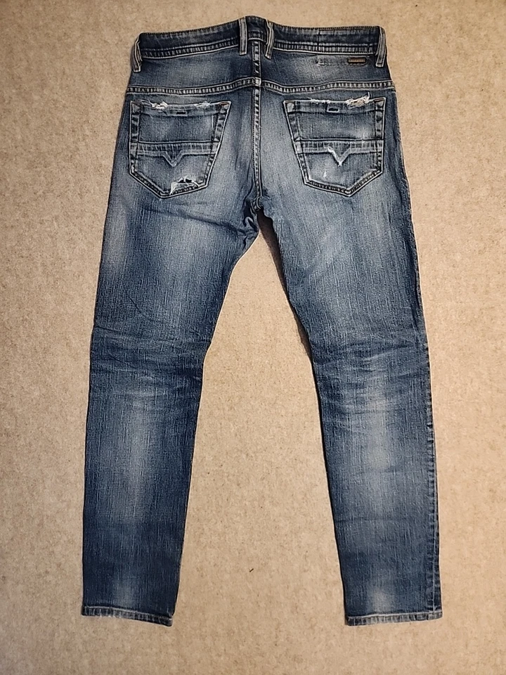 Diesel Thommer Slim Skinny 089AR distressed washed out repaired stretch 32x31 - Image 4 of 4