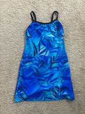 Blue Hawaiian Stripper Exotic Entertainer Pole Dancer GoGo Tight Sheath Dress