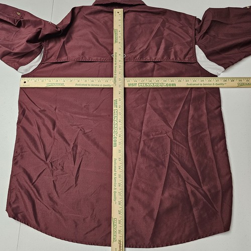 Costas Drake Waterfowl Systems Herren XL belüftetes Langarmhemd burgunderrot - Bild 6 von 9