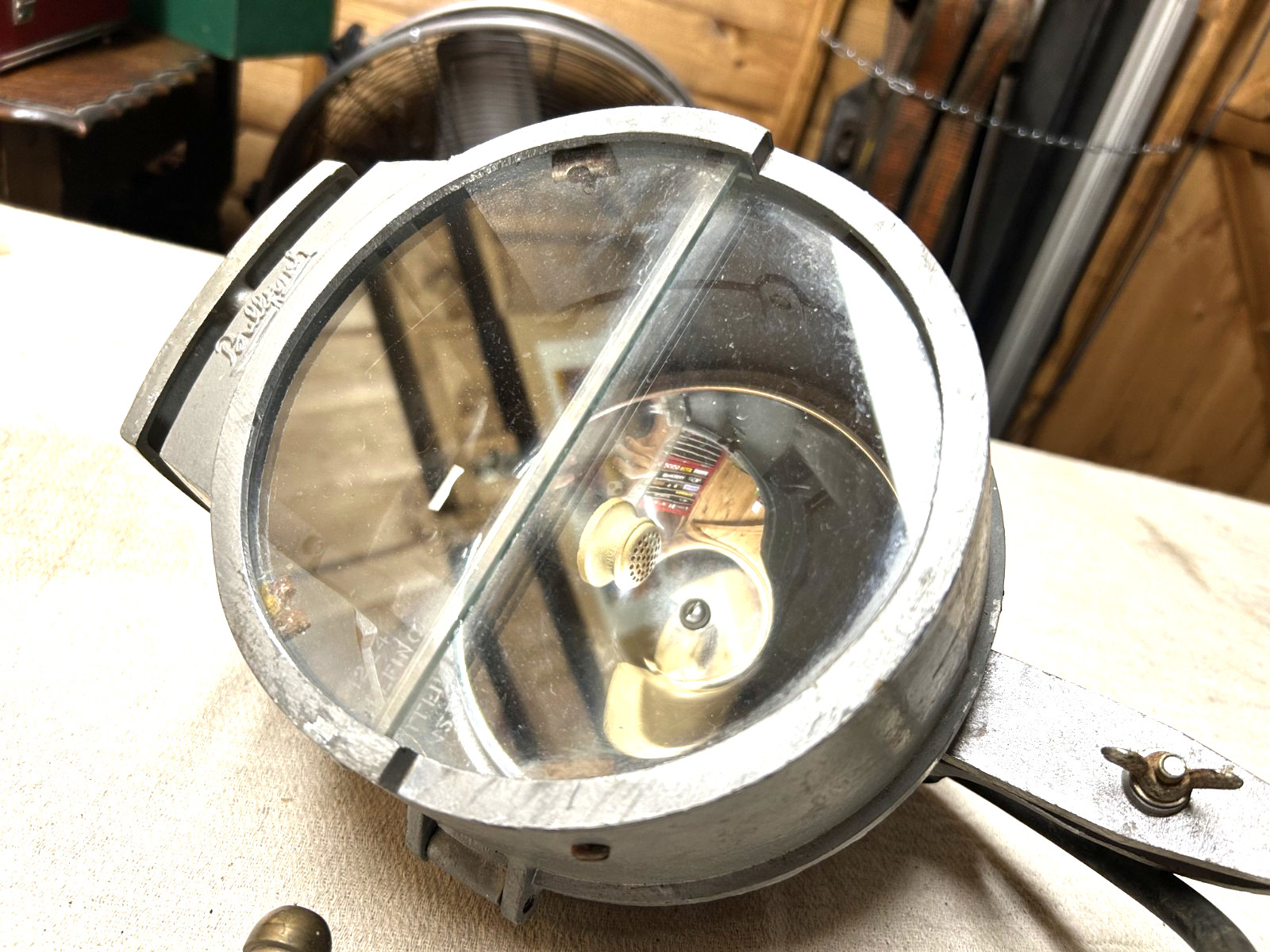 Bullfinch Butane Propane Gas Mini flood light Vintage Industrial