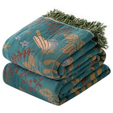 Boho Throw Blanket for Bed 60  x80  , 100 Cotton Woven 60  x 80  F - Bird