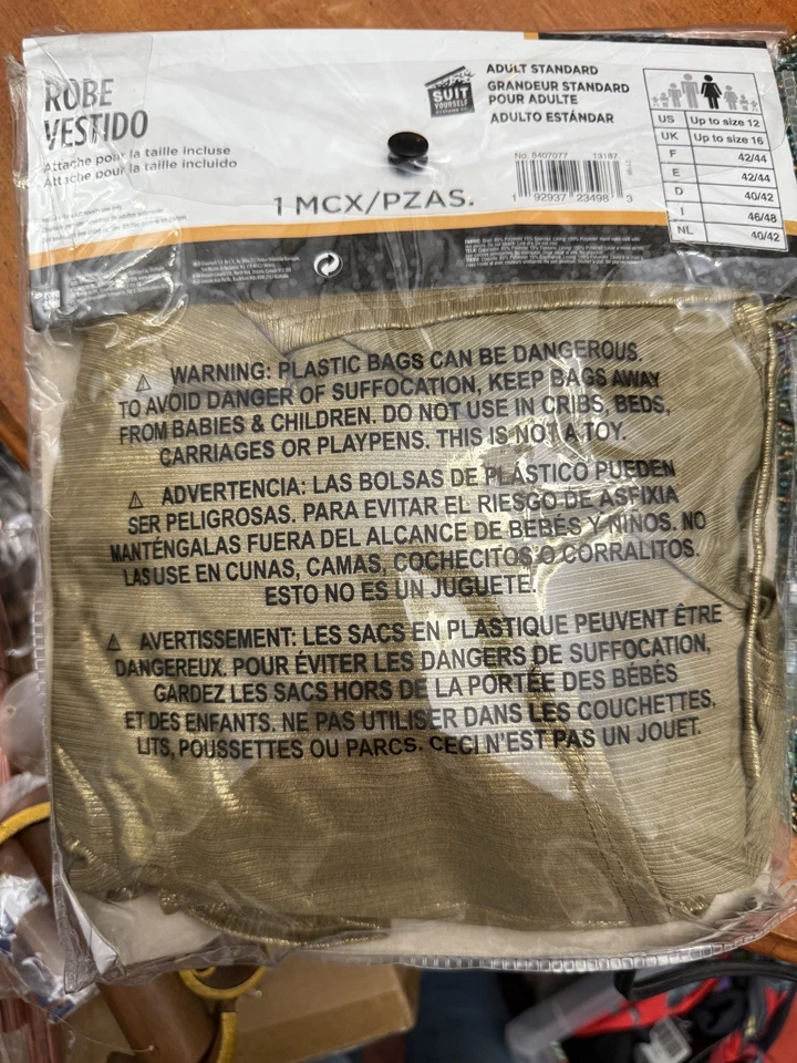 Discoteca Años 70 Dorado Vestido Disfraz Halloween Una Pieza Estándar Adulto Talla Precio de venta sugerido por el fabricante 49,99 Foto 2 de 2