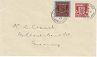 1942 Guernsey Rare Double Dated FDC 1d Arms And 1d Banknote Paper. Very Fine