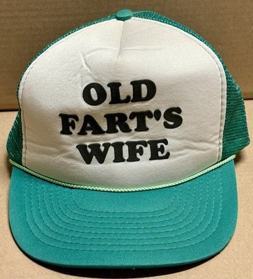Vintage 1980s Old Fart s Wife Trucker Hat Snapback Cap Funny Retro By Mohr s