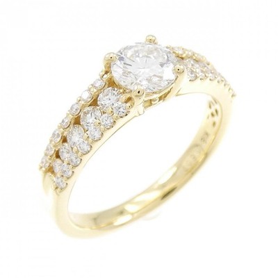 Authentic [Remake] K18YG Diamond Ring 0.507CT F SI1 VG #270-003-971-6887