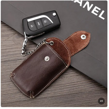 Leather Car Key Holder Belt Waist Keychain Case Key Organizer Pouch