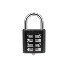 8-Digit Combination Padlock Push Button Lock for Locker Cabinet Black