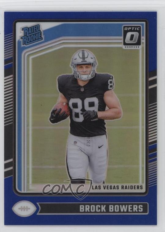 2024 Panini Donruss Optic Rated Blue Prizm /199 Brock Bowers #215 Rookie RC 1i0n