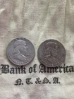 Franklin Half Dollar 50C Silver Coins Lot of 2 Circulated