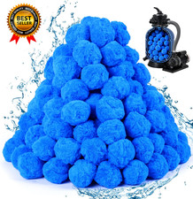 3.5 Lbs Pool Filter Balls for Sand Pump Reusable Blue Pool Filter Media Balls