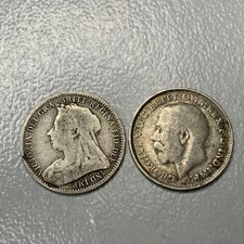 1917 1893 George V 3 Pence Vintage Silver Coin