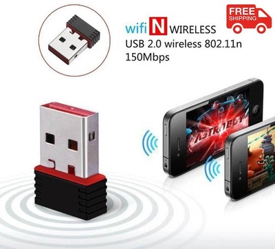 150 Mbps Mini USB WiFi Adapter 802.11n Wireless Netzwerk Dongle Empfänger für PC UK