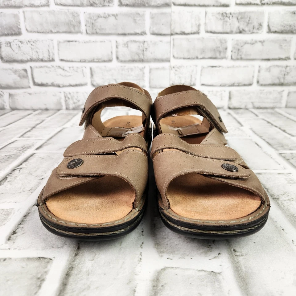 Sandalias Finn Comfort Gomera para mujer EE. UU. 10,5 UE 42 con plantilla de cuero tostado correa ajustable Foto 2 de 4