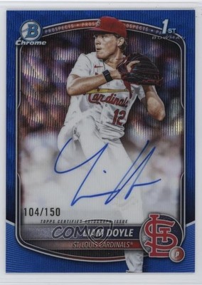 2025 Bowman Draft Chrome Prospect Blue Wave Refractor /150 Liam Doyle Auto 4k8