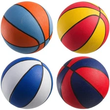Rubber Mini Basketballs 7 Inch, Size 3 (Pack of 4) - Pool Basketball for Kids...