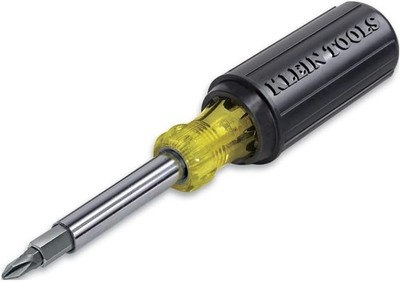 Compact 11-in-1 Multi-Tool Screwdriver with Interchangeable Bits and Nut Drivers