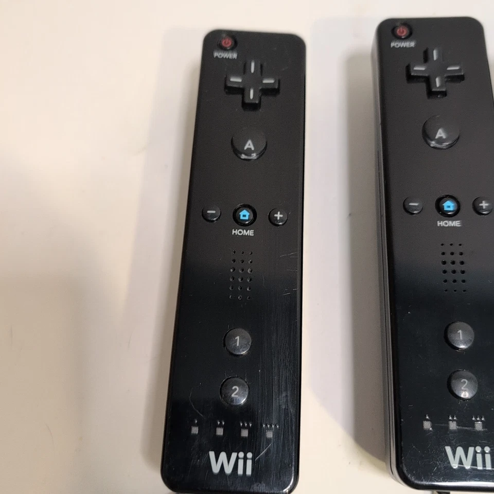 3x Official Genuine Nintendo Wii Wireless Remote Motion Controller -Black Rvl003 - Image 2 of 4