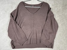 NWT Vince Camuto Women's Fall Sweater XL Long Sleeve V-Neck Purple