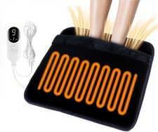 Electric Foot Warmer Mat Heating Pads with Fast Dual-Side Heated Technology, ...