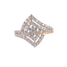 Stunning 1 Cts Round Brilliant Cut Diamonds Anniversary Ring In 585 14Karat Gold