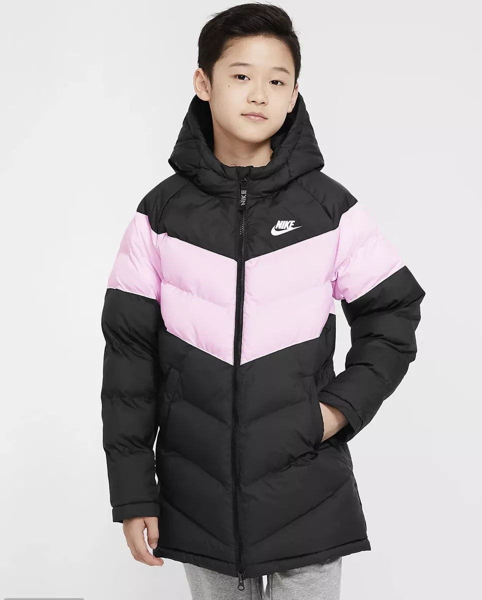 Cirkel stormloop laag NIKE Puffer Jacket Kids Coat New XL 13-15yrs Black RRP £89.95 Winter  Windrunner | eBay