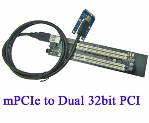 Mini PCIe to Dual PCI Bus Slot Adapter with case enclosure - Picture 3 of 4