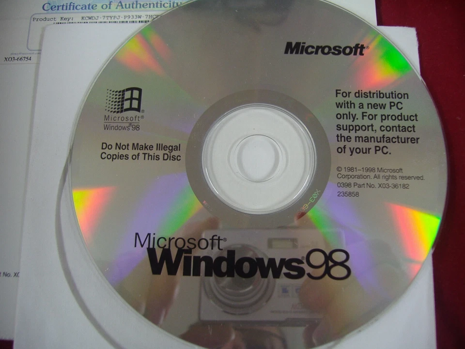 MICROSOFT WINDOWS 98 FULL ENGLISH VERSION OPERATING SYSTEM MS WIN =NEW= - Image 2 of 2
