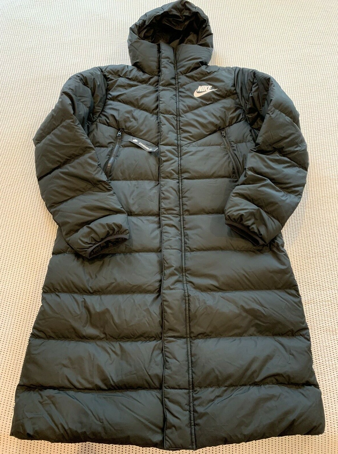 black nike trench coat