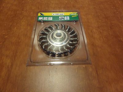 Wolfcraft INOX wire brush 100mm M14 max.12000rpm