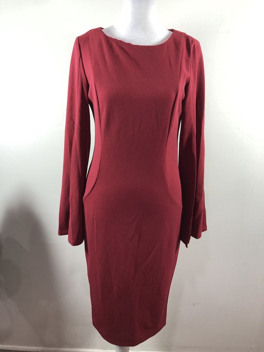 Calvin Klein Dress, Gold Zipper On Back, Color: Ppersimmon | eBay