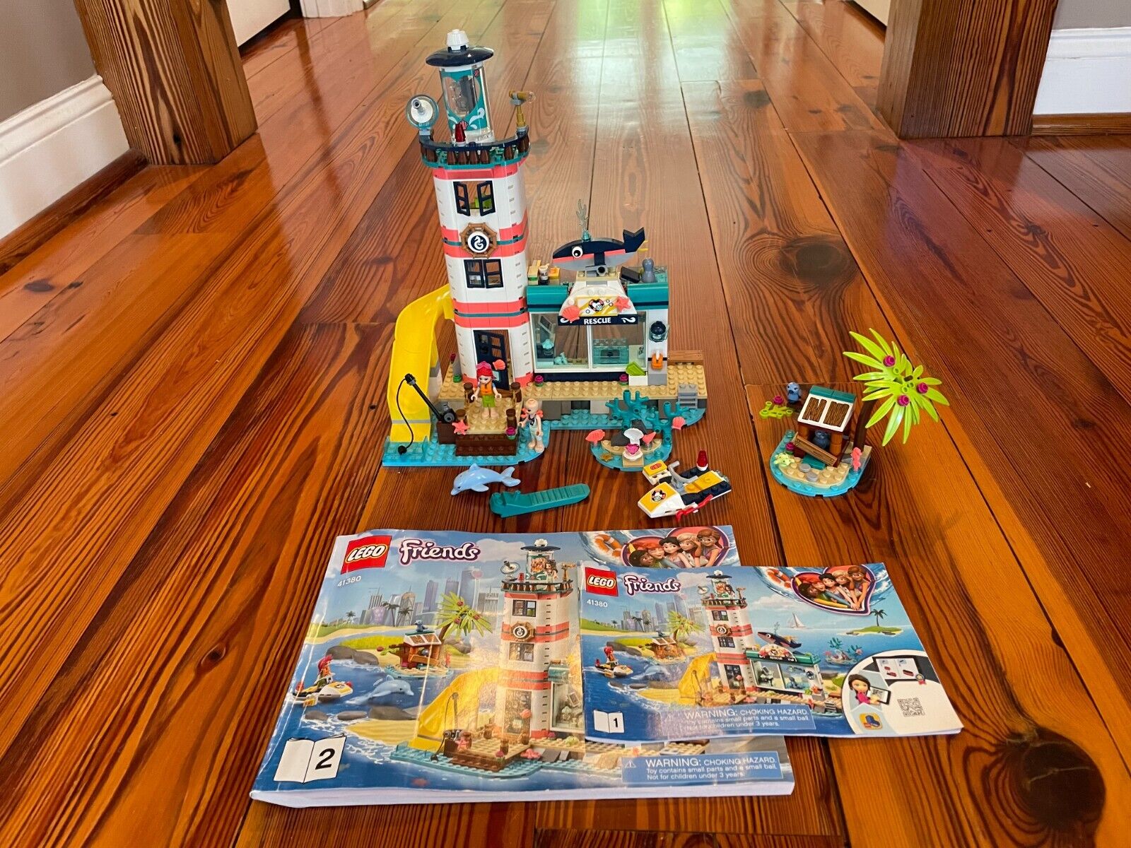 Lego 41380 Friends Lighthouse Rescue Center with both manuals
