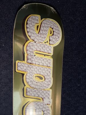 Supreme BLING Box Logo Gold Skateboard Deck 8.25
