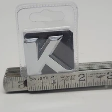 Chrome Letter "K" for cars trucks suv Peel-and-Stick 3D Car Emblem IP-555KZ