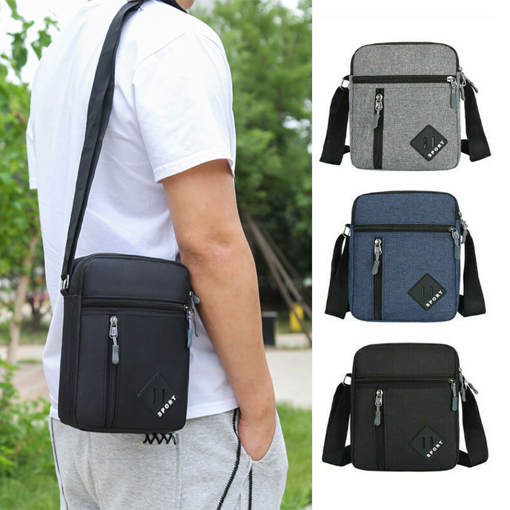 Men's Messenger Bag Waterproof Cross Body Shoulder Utility Travel Work